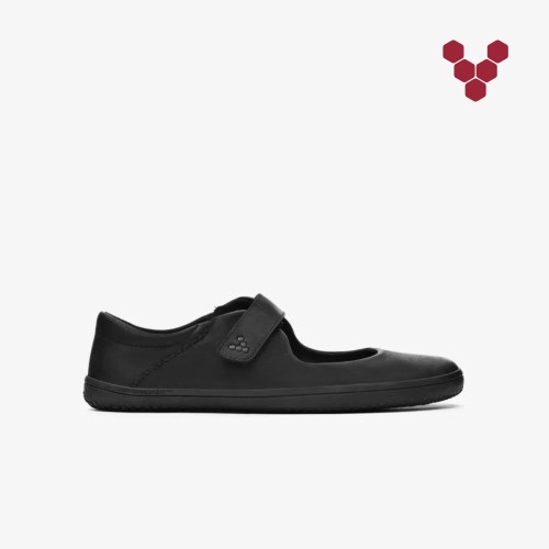 Vivobarefoot Wyn Juniors Mary Jane Black UK CKTE